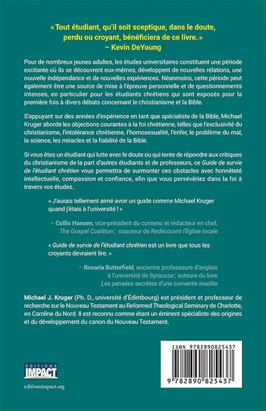 Guide de survie de l'étudiant chrétien - Recueil de lettres pour persévérer dans la foi à l’université